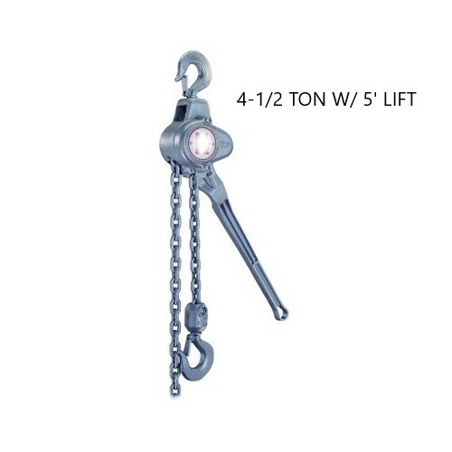 CMCO – COFFING MA MODEL 4-1/2 TON ALUMINUM RATCHET LEVER HOIST 5′ LIFT