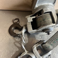 Chance Hoist 1 Ton Hot Stick Ratcheting Strap Hoist. ID 69. Missing Hand Wheel