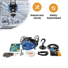 1600W Electric Hoist 1100lbs Portable Crane Winch with Remote Control 29m Lift