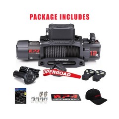 12000 lbs Winch with Synthetic Rope and 2 Wireless Remotes -Panther Series 3S