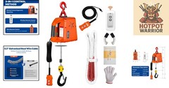 Portable 3 in 1 Electric Winch Crane – 2200 lbs Capacity for Garage & Warehouse