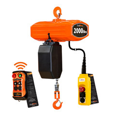 2000 Lbs Portable Electric Hoist with Remote Control, 20 Ft Lift Height