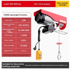Mini Electric Hoist 220V Home Use Small Crane Lifter Winch Pulley Hoisting Crane