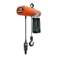 CM 1-TON LOADSTAR ELECTRIC CHAIN HOIST, 10′ LIFT, 2765-HS, 460/230 V, 8′ FPM