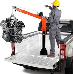 1300Lbs Electric Pickup Truck Crane Truck-Mounted Bed Crane Hoist w/2000lb Winch