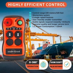 4 Button Channel Industrial Wireless Overhead Crane Remote Control Kit 12V 24…
