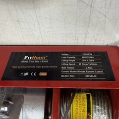 FITHOIST 1320lbs Wireless Electric Hoist,110V Winch with Wireless Remote