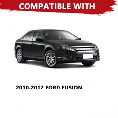 Headlight Assembly with Bulbs Passenger Side Black Housing 2010-2012 Ford Fusion