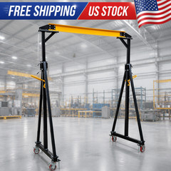 2 T Adjustable Gantry Crane, 4000 LB Loading Capacity, Portable Shop Lift Hoist