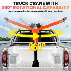 1100lbs Pickup Truck Crane 2000 lbs w/ Electric Winch Jib Crane for Factory