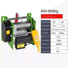 Electric Winch 30M Steel Wire Rope Windlass Elevator Household Building Crane