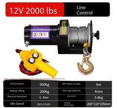 12V/24V Electric Winch Portable Off-Road Self-Rescue Hoist for Vehicles