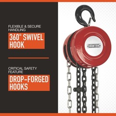 Ironton Manual Chain Hoist, 4400-Lb. Capacity, 10ft. Lift