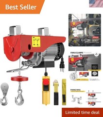 440 Lbs Electric Hoist with Remote Control – 38ft Lift Height, Durable Design