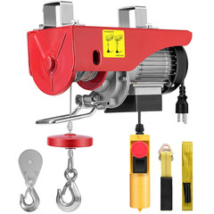 Electric Hoist, 110V 1320 Lbs Winch with Remote Control, Zinc-Plated Steel Wire