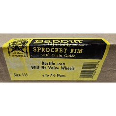 Babbitt Adjustable Sprocket Rim With Chain Guide Size 1½ 6 to 7½ Diameter