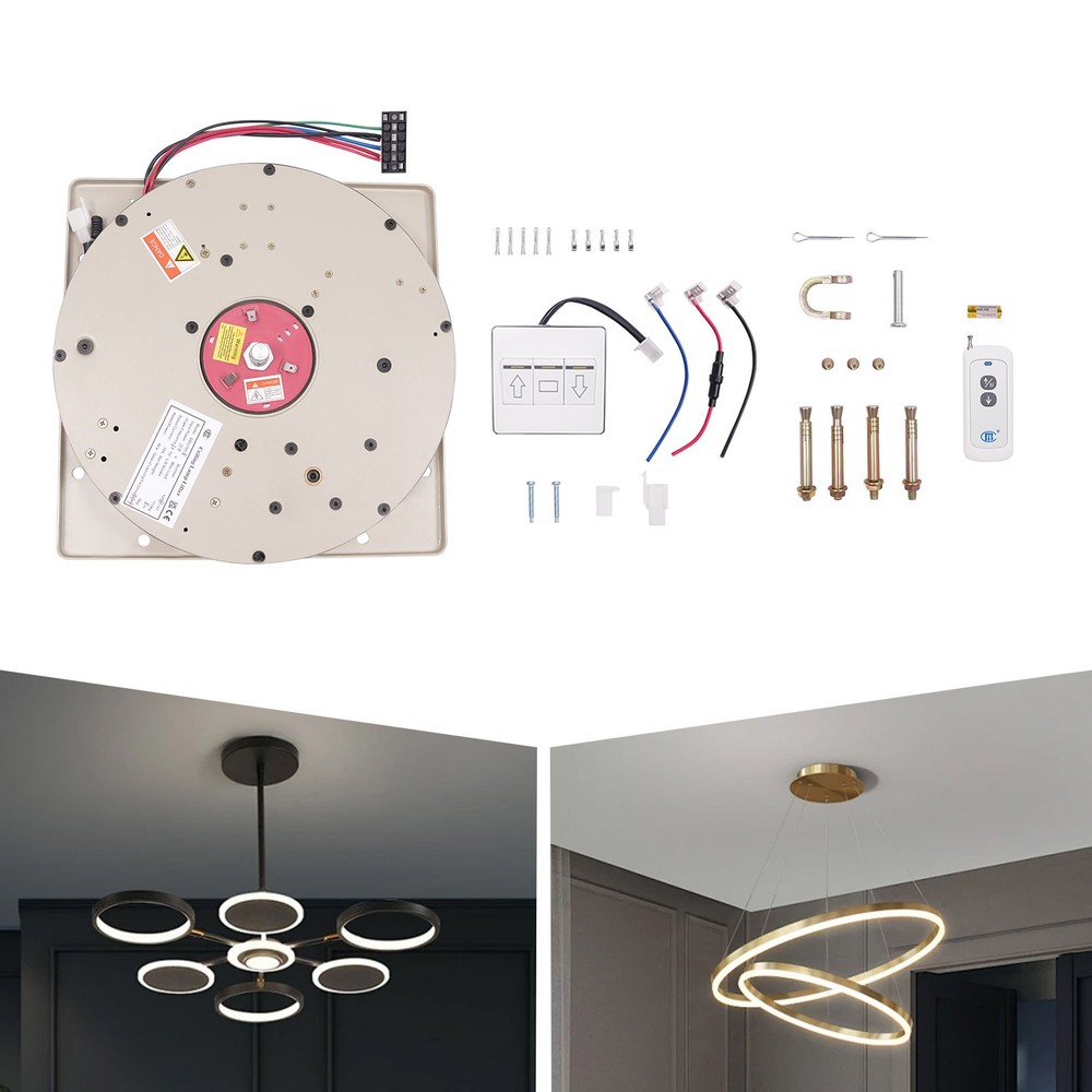 2in1 Electric Motor Villas Pendant Lamps Lifter Chandelier Hoist Lifter System