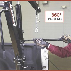 Hydraulic Pickup Truck Crane with Hand Winch – 2000-Lb. Capacity