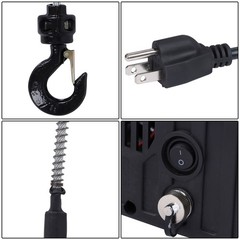 Remote Control2-in-1 Portable Electric Hoist Power Winch 1100lbs Wireless Remote