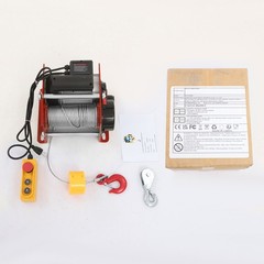 Electric Hoist with Long Steel Wire Rope 10.43×10.63×9.84 in 881LBS 110V Red