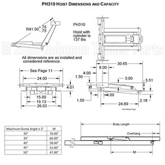 3 Ton (6,000 lb) Dump Trailer Hydraulic Scissor Hoist Kit – PH310 – Power Hoist