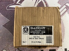 Rabbitt Sprocket Rim Cast Iron Will Fit Valve Wheels 4 1/2” to 5 3-4” Diam.