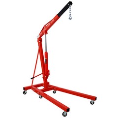 2 Ton Folding Engine Hoist Cherry Picker Shop Crane Hoist Lift w/6 Caster Wheels