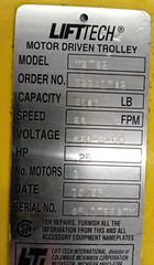 LIFT TECH MOTOR DRIVEN TROLLEY MDT02 4000LB CAPACITY