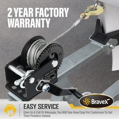 800lbs Capacity Heavy Duty Hand Winch, Crank Strap Gear Winch with 26 feet St…