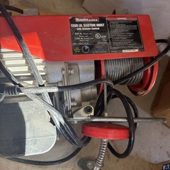 1300 lb. Electric Hoist with Remote Control- Single or Double Haul Master 60344