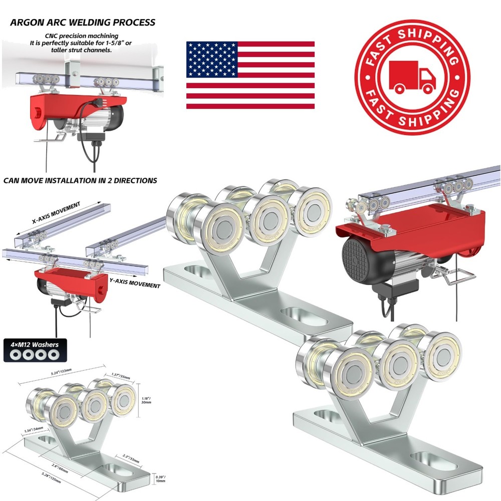 Reliable Electric Hoist Trolley 6 Wheel Design Easy Installation for Workspaces