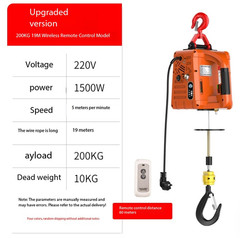 Micro Electric Hoist 220v Crane Lifting Motor Wireless Remote Control Elevator