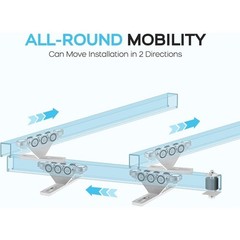 Heavy Duty Hoist Trolley 6+2 Wheel 3000lb Load Strut Channel Compatible New