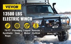 SIHAO 13500LBS 12V Electric Winch 92FT Synthetic Rope for 4×4 Truck ATV Off Road