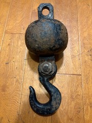 DRH Johnson Crane Non Swivel Overhaul Headache Ball & 3 Ton Crosby Lifting Hook
