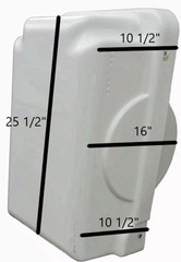 Hefty Hoist Clamshell Cover 8500 Flat Plate Boat Lift Hoist White