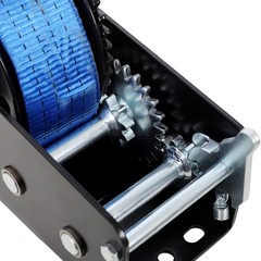 2500LB Two-Way Ratchet Hand Winch 32.8FT Blue Strap for Trailer Boat ATV