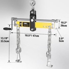 YELLOW JACKET Engine Hoist Shop Crane Engine Leveler 1500lbs Steel with Ball …