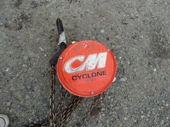 CM 3-Ton 4627 Cyclone Series 646 Hand Chain Hoist, 10’ of Lift, Hook Mounted