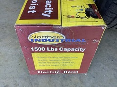 Northern Industrial Electrical 1500 Lbs Capacity Electric Hoist; New/NOS/NIB.