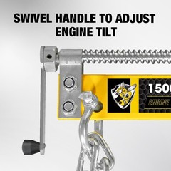 YELLOW JACKET Engine Load Leveler 1500lbs Steel Engine Hoist Shop Crane Acces…