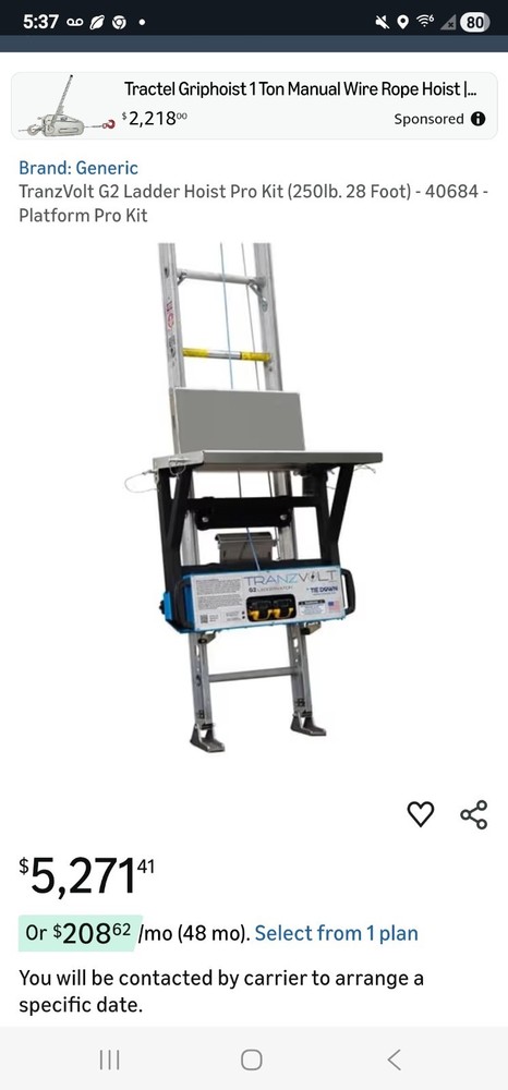 Tranzvolt Ladder Hoist Pro