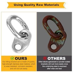 Lifting Bracket Set 5500lb Stainless Steel 4 Pack Engine Hoist Support Bar