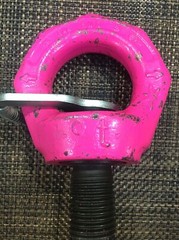 Rud 9t Chain Screw-On Hoist Ring, M42 x 10.9 Thread Size, WLL 19840 lb. Used