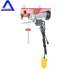 1320lbs Electric Winch 110V 1150W Mini Electric Hoist 14ft Wired Remote Control