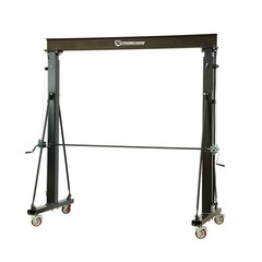 Strongway Adjustable Gantry Crane, 2000-Lb. Capacity, 7.74ft.–12.23ft. Lift