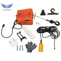 3-in-1 Portable Electric Hoist Winch 1100LB Wired/Wireless Remote Control 1500W