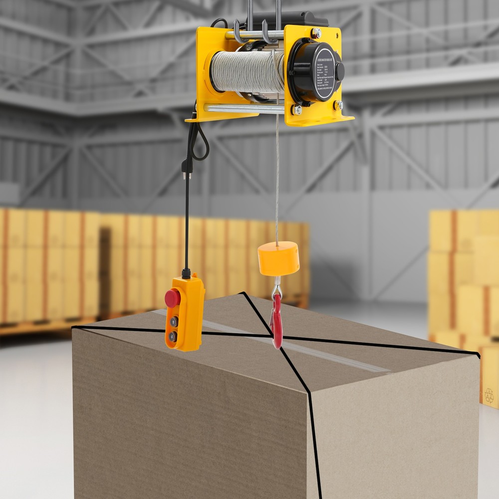 Electric Hoist Winch, Electric Hoist With Wired Control, 881LBS