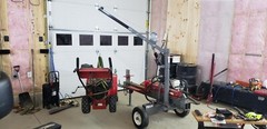 1/2 Ton Capacity Pickup Truck Crane Swivel Jack Hoist Lifting w/ Cable Winch