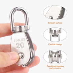 Heavy Duty Single Dual Rope Pulley Wheel Towing Hanging Pulley Block M15-M100